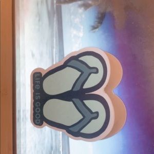 A flip flop Beach sticker